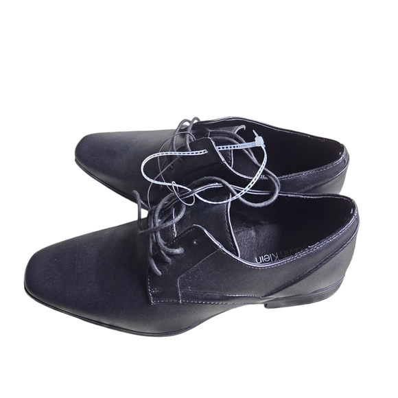 New Men's Calvin Klein Black Oxford Shoes Size 8.5 On Sale $42 - Picture 4 of 5